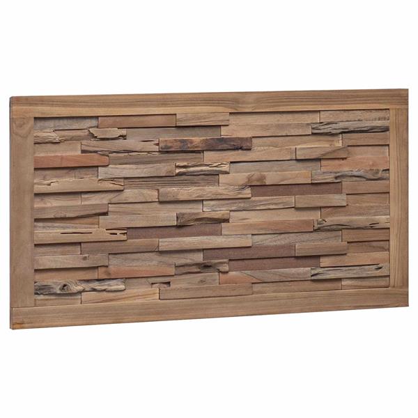 Grote foto vidaxl hoofdbord wandgemonteerd naturel 100 cm massief teakhout antiek en kunst stoelen en banken