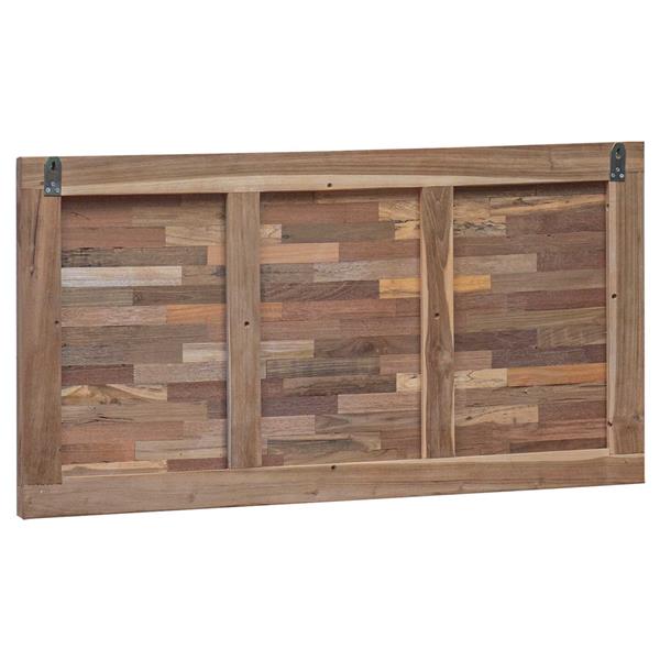 Grote foto vidaxl hoofdbord wandgemonteerd naturel 100 cm massief teakhout antiek en kunst stoelen en banken