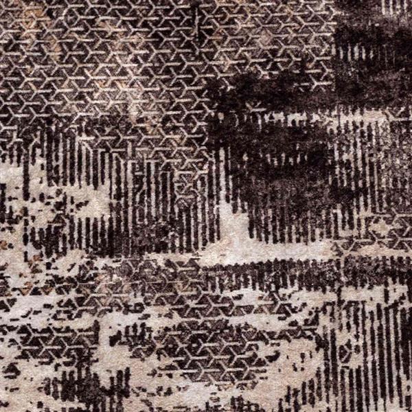 Grote foto vidaxl vloerkleedloper marsa zwart 80 x 100 cm polyester en pvc huis en inrichting vloerbedekking en kleden