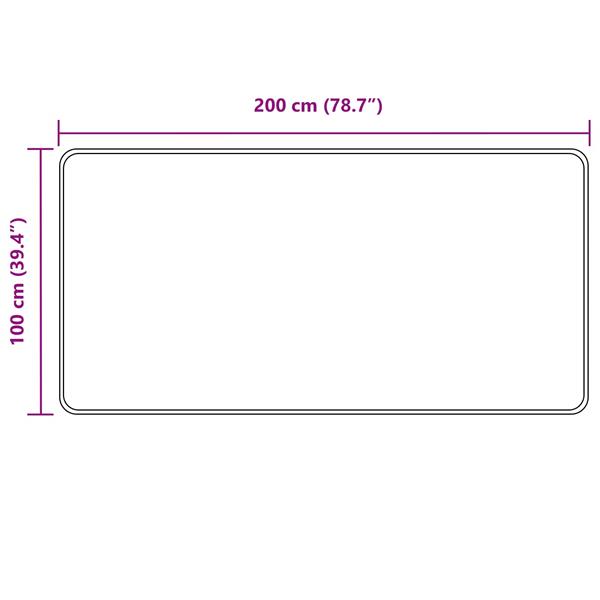 Grote foto vidaxl vloerkleedloper marsa grijs 100 x 200 cm polyester en pvc huis en inrichting vloerbedekking en kleden