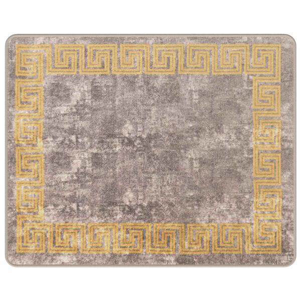 Grote foto vidaxl vloerkleedloper marsa grijs 80 x 100 cm polyester en pvc huis en inrichting vloerbedekking en kleden