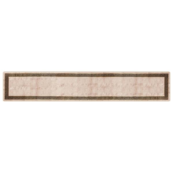 Grote foto vidaxl vloerkleedloper marsa zwart 80 x 450 cm polyester en pvc huis en inrichting vloerbedekking en kleden