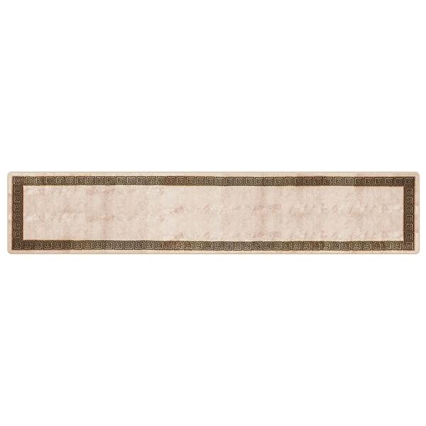 Grote foto vidaxl vloerkleedloper marsa zwart 80 x 400 cm polyester en pvc huis en inrichting vloerbedekking en kleden