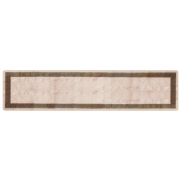 Grote foto vidaxl vloerkleedloper marsa zwart 80 x 350 cm polyester en pvc huis en inrichting vloerbedekking en kleden