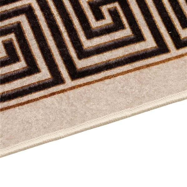 Grote foto vidaxl vloerkleedloper marsa zwart 80 x 200 cm polyester en pvc huis en inrichting vloerbedekking en kleden