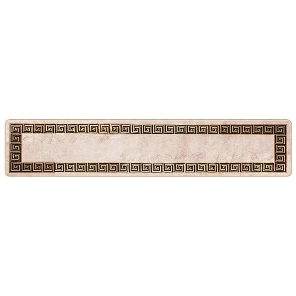 Grote foto vidaxl vloerkleedloper marsa zwart 50 x 250 cm polyester en pvc huis en inrichting vloerbedekking en kleden