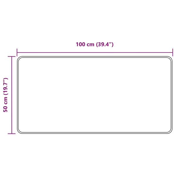 Grote foto vidaxl vloerkleedloper marsa zwart 50 x 100 cm polyester en pvc huis en inrichting vloerbedekking en kleden