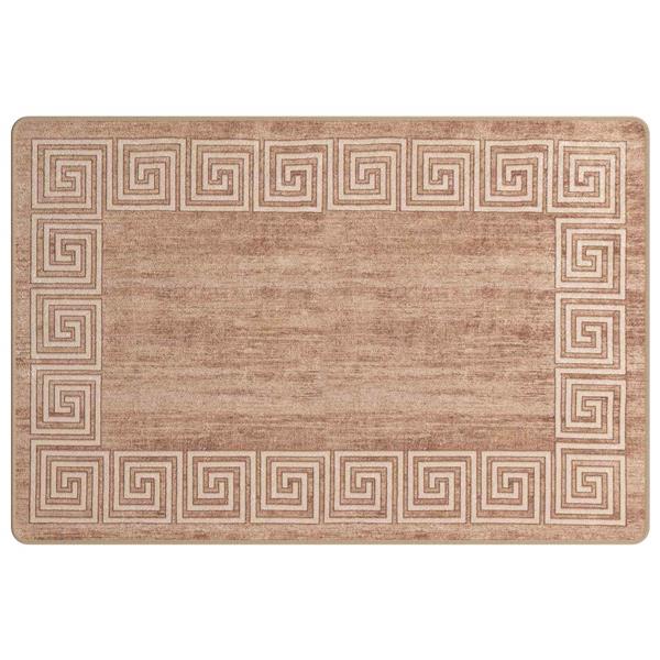 Grote foto vidaxl vloerkleedloper marsa wit 100 x 150 cm polyester en pvc huis en inrichting vloerbedekking en kleden