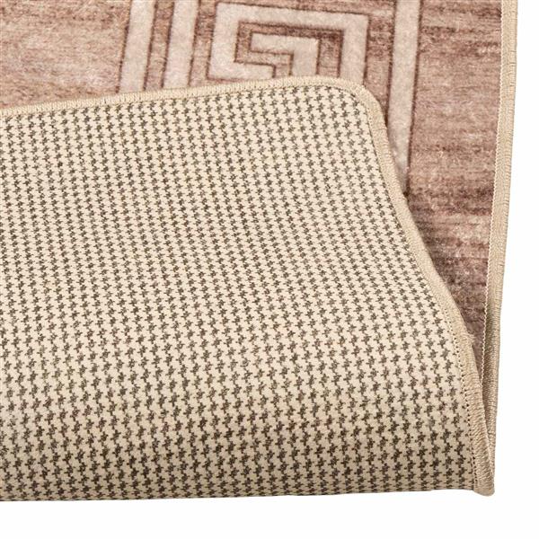 Grote foto vidaxl vloerkleedloper marsa wit 100 x 150 cm polyester en pvc huis en inrichting vloerbedekking en kleden