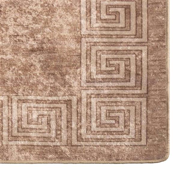 Grote foto vidaxl vloerkleedloper marsa wit 100 x 100 cm polyester en pvc huis en inrichting vloerbedekking en kleden