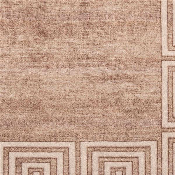 Grote foto vidaxl vloerkleedloper marsa wit 100 x 100 cm polyester en pvc huis en inrichting vloerbedekking en kleden