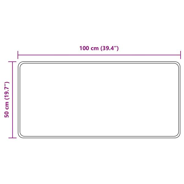 Grote foto vidaxl vloerkleedloper marsa zwart 50 x 100 cm polyester en pvc huis en inrichting vloerbedekking en kleden