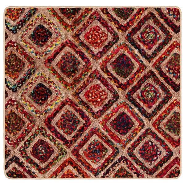 Grote foto vidaxl vloerkleedloper marsa multikleur 100 x 100 cm polyester en pvc huis en inrichting vloerbedekking en kleden