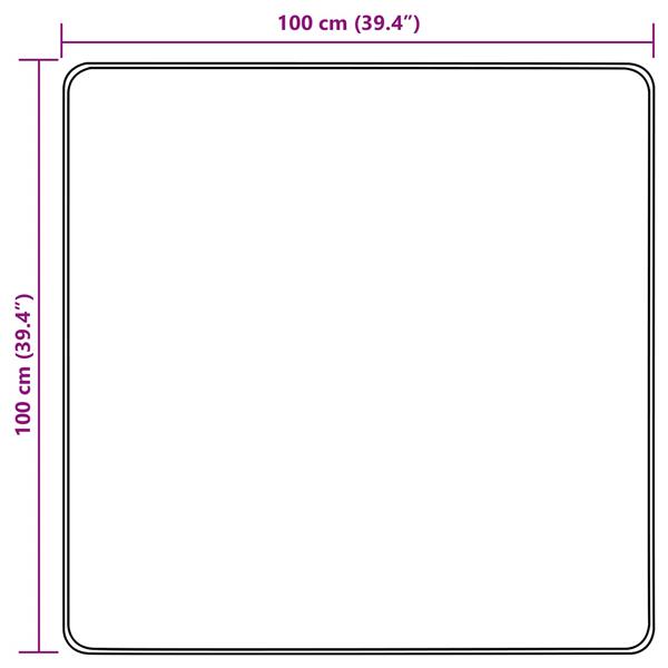 Grote foto vidaxl vloerkleedloper marsa multikleur 100 x 100 cm polyester en pvc huis en inrichting vloerbedekking en kleden