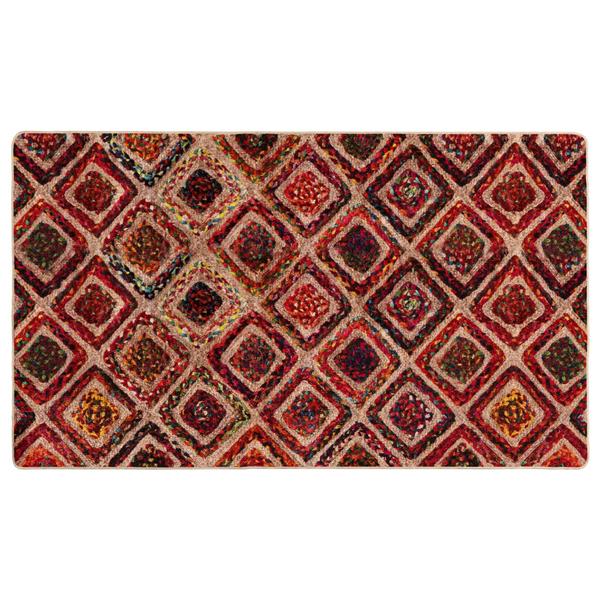 Grote foto vidaxl vloerkleedloper marsa multikleur 80 x 100 cm polyester en pvc huis en inrichting vloerbedekking en kleden