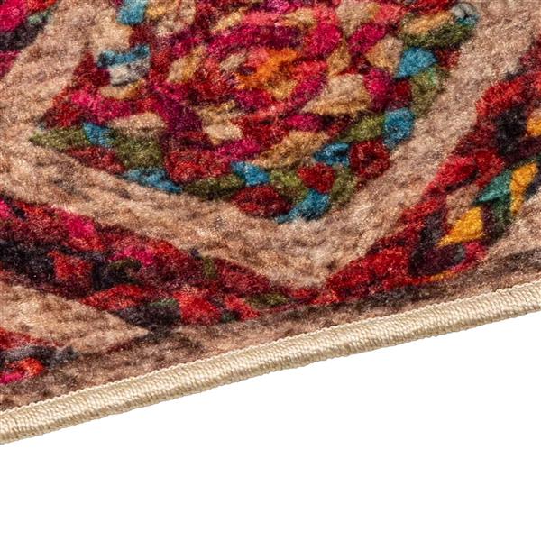 Grote foto vidaxl vloerkleedloper marsa multikleur 50 x 400 cm polyester en pvc huis en inrichting vloerbedekking en kleden