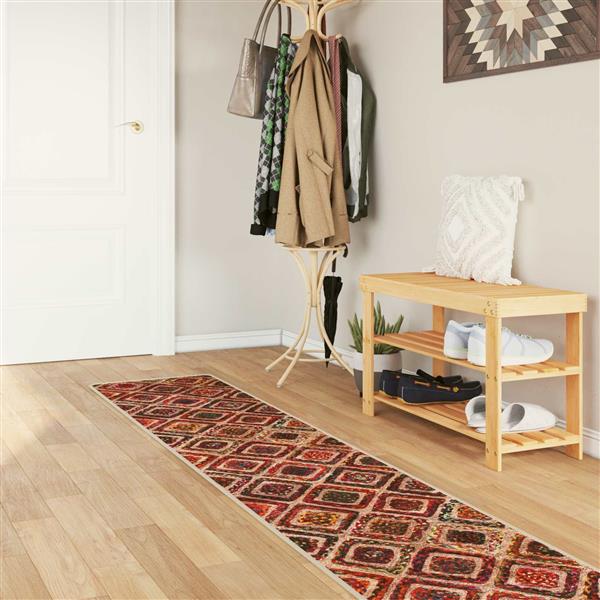 Grote foto vidaxl vloerkleedloper marsa multikleur 50 x 350 cm polyester en pvc huis en inrichting vloerbedekking en kleden