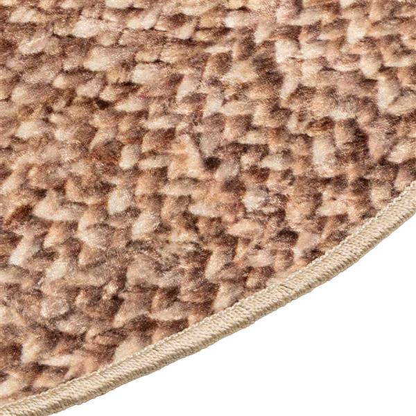 Grote foto vidaxl vloerkleedloper marsa geel 120 x 120 cm polyester en pvc huis en inrichting vloerbedekking en kleden