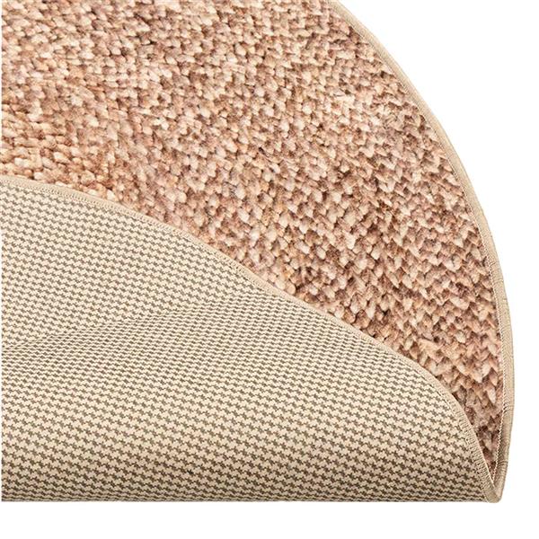 Grote foto vidaxl vloerkleedloper marsa geel 120 x 120 cm polyester en pvc huis en inrichting vloerbedekking en kleden