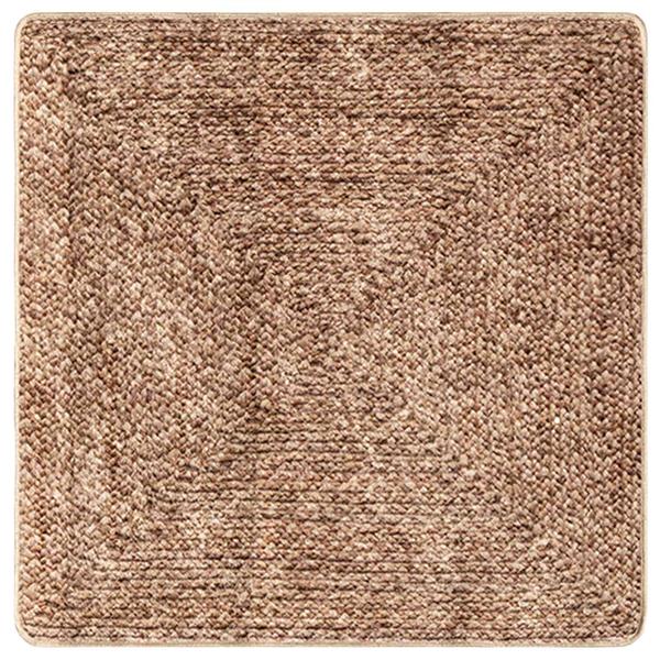 Grote foto vidaxl vloerkleedloper marsa geel 100 x 100 cm polyester en pvc huis en inrichting vloerbedekking en kleden