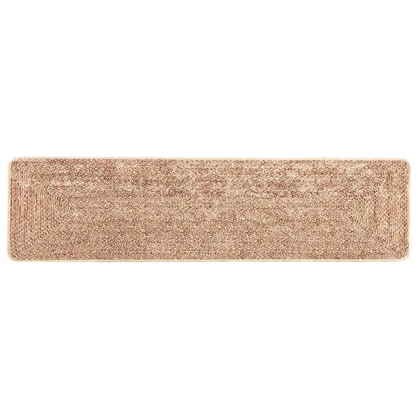 Grote foto vidaxl vloerkleedloper marsa geel 80 x 400 cm polyester en pvc huis en inrichting vloerbedekking en kleden