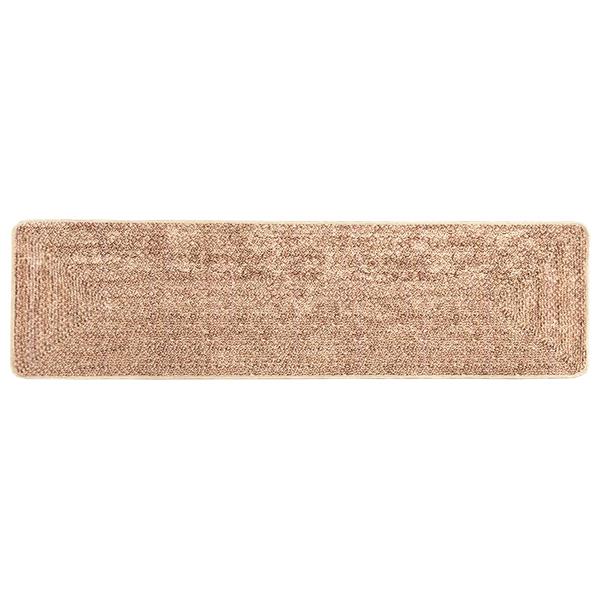 Grote foto vidaxl vloerkleedloper marsa geel 80 x 350 cm polyester en pvc huis en inrichting vloerbedekking en kleden