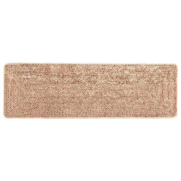 Grote foto vidaxl vloerkleedloper marsa geel 80 x 250 cm polyester en pvc huis en inrichting vloerbedekking en kleden