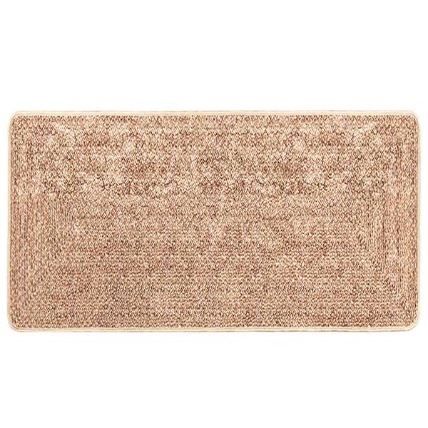 Grote foto vidaxl vloerkleedloper marsa geel 80 x 150 cm polyester en pvc huis en inrichting vloerbedekking en kleden