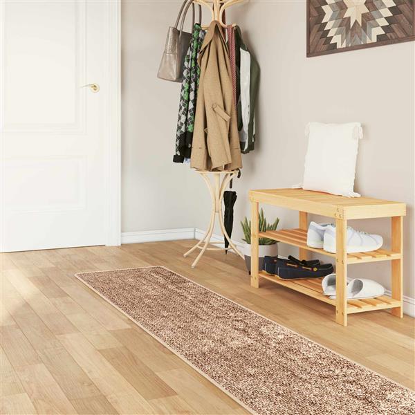 Grote foto vidaxl vloerkleedloper marsa geel 50 x 350 cm polyester en pvc huis en inrichting vloerbedekking en kleden