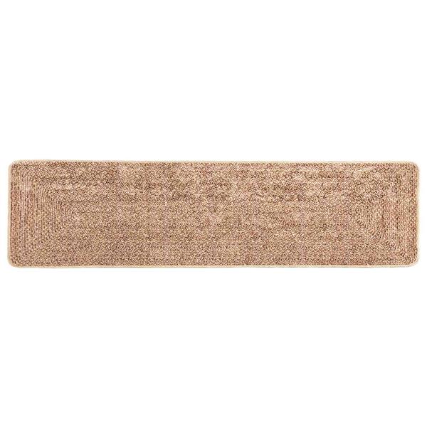 Grote foto vidaxl vloerkleedloper marsa geel 50 x 250 cm polyester en pvc huis en inrichting vloerbedekking en kleden