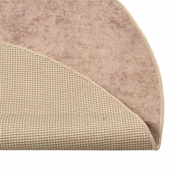 Grote foto vidaxl vloerkleedloper marsa zand 120 x 120 cm polyester en pvc huis en inrichting vloerbedekking en kleden