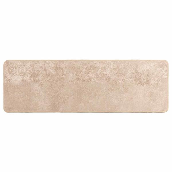 Grote foto vidaxl vloerkleedloper marsa beige 100 x 300 cm polyester en pvc huis en inrichting vloerbedekking en kleden