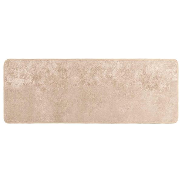 Grote foto vidaxl vloerkleedloper marsa beige 100 x 250 cm polyester en pvc huis en inrichting vloerbedekking en kleden