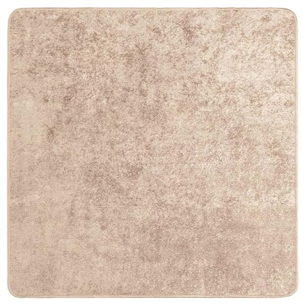 Grote foto vidaxl vloerkleedloper marsa beige 100 x 100 cm polyester en pvc huis en inrichting vloerbedekking en kleden