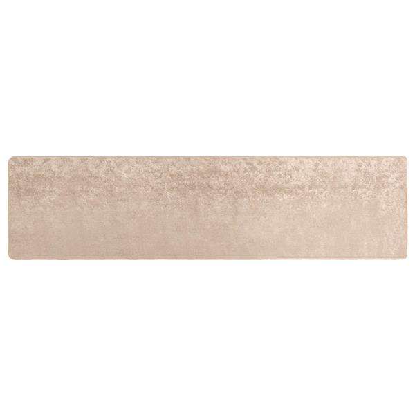 Grote foto vidaxl vloerkleedloper marsa beige 50 x 350 cm polyester en pvc huis en inrichting vloerbedekking en kleden