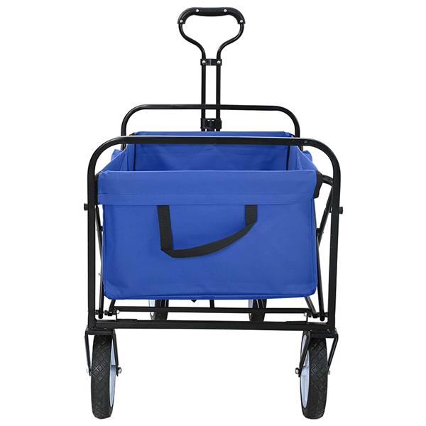 Grote foto vidaxl vouwbare handtrolley blauw 94 x 53 x 99 cm oxford stof doe het zelf en verbouw gereedschappen en machines