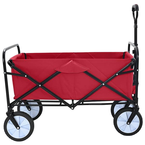 Grote foto vidaxl vouwbare handtrolley rood 94 x 53 x 99 cm oxford stof doe het zelf en verbouw gereedschappen en machines
