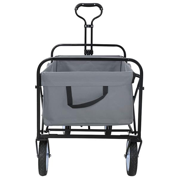 Grote foto vidaxl vouwbare handtrolley grijs 94 x 53 x 99 cm oxford stof doe het zelf en verbouw gereedschappen en machines