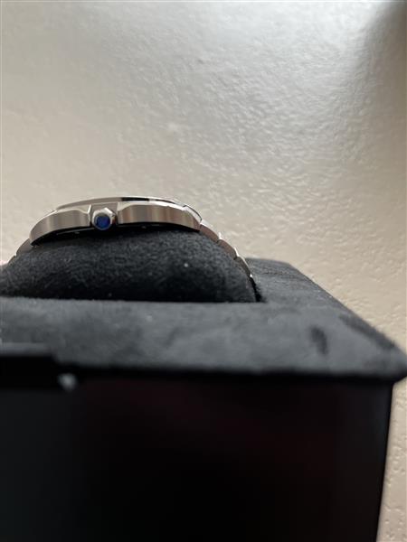 Grote foto cartier santos l full steel sieraden tassen en uiterlijk juwelen voor hem