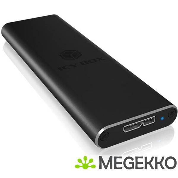 Grote foto icy box ib 183m2 ssd enclosure m.2 zwart computers en software behuizingen en kasten