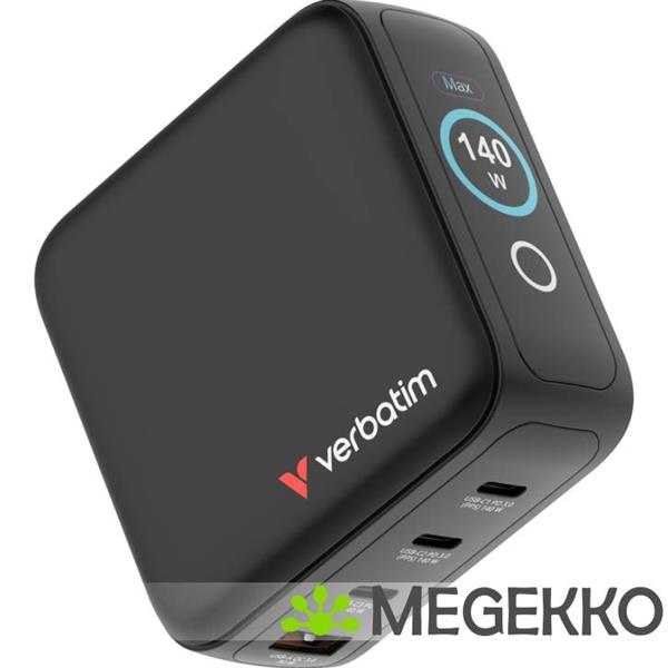 Grote foto verbatim mini gan oplader 140w met display computers en software overige