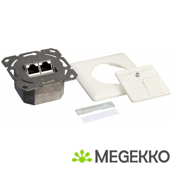 Grote foto logilink np0124 2 x rj 45 wandcontactdoos computers en software netwerkkaarten routers en switches