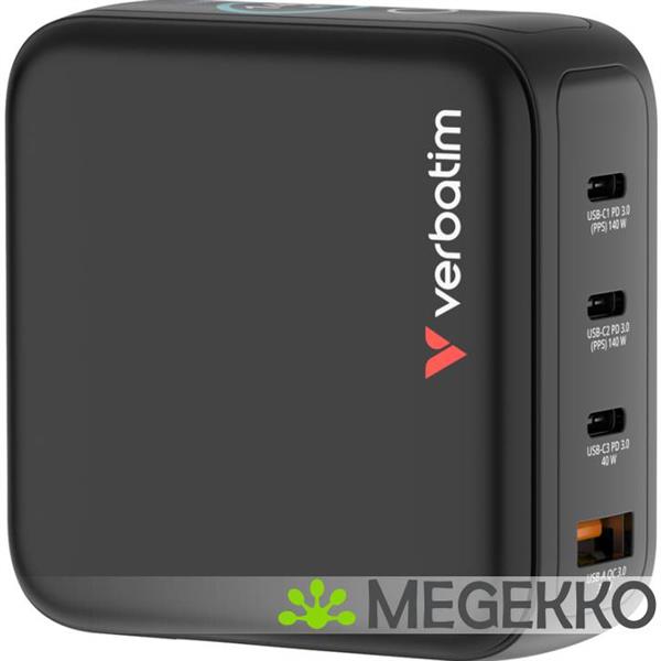 Grote foto verbatim mini gan oplader 140w met display computers en software overige