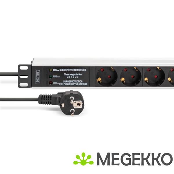 Grote foto digitus dn 95441 energiedistributie 7 ac uitgang en 1u zwart zilver computers en software overige