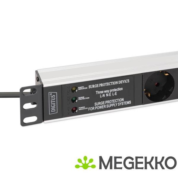 Grote foto digitus dn 95441 energiedistributie 7 ac uitgang en 1u zwart zilver computers en software overige