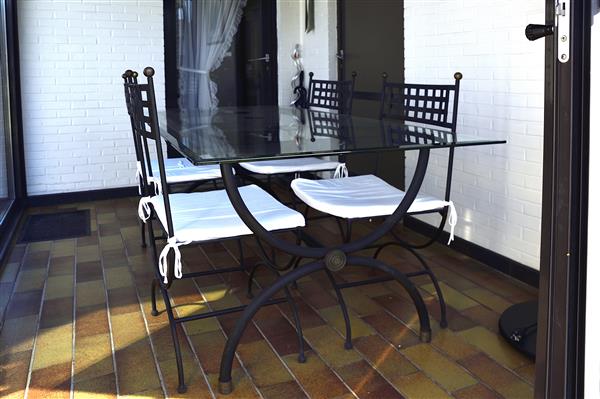 Grote foto smeedijzeren tafel huis en inrichting overige