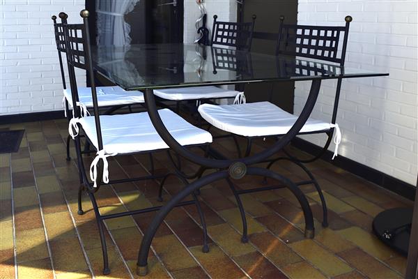 Grote foto smeedijzeren tafel huis en inrichting overige