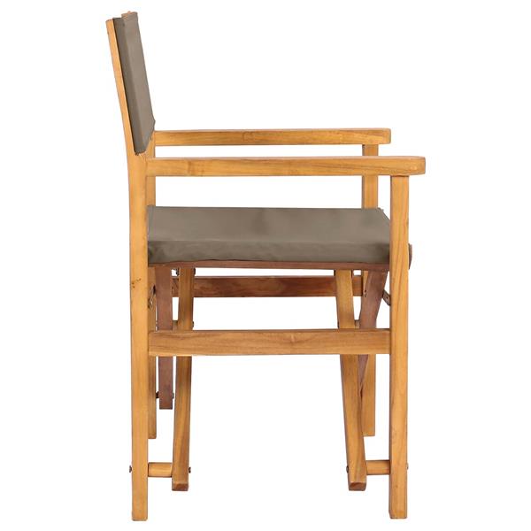 Grote foto vidaxl eetkamerstoel 56 x 54 x 87 cm 100 polyester massief teak tuin en terras tuinmeubelen