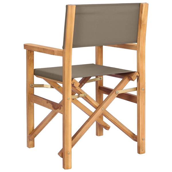 Grote foto vidaxl eetkamerstoel 56 x 54 x 87 cm 100 polyester massief teak tuin en terras tuinmeubelen