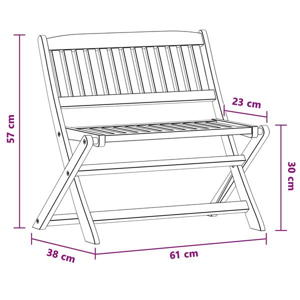 Grote foto vidaxl kinderbank bruin 61 x 38 x 57 cm massief eucalyptus hout tuin en terras tuinmeubelen